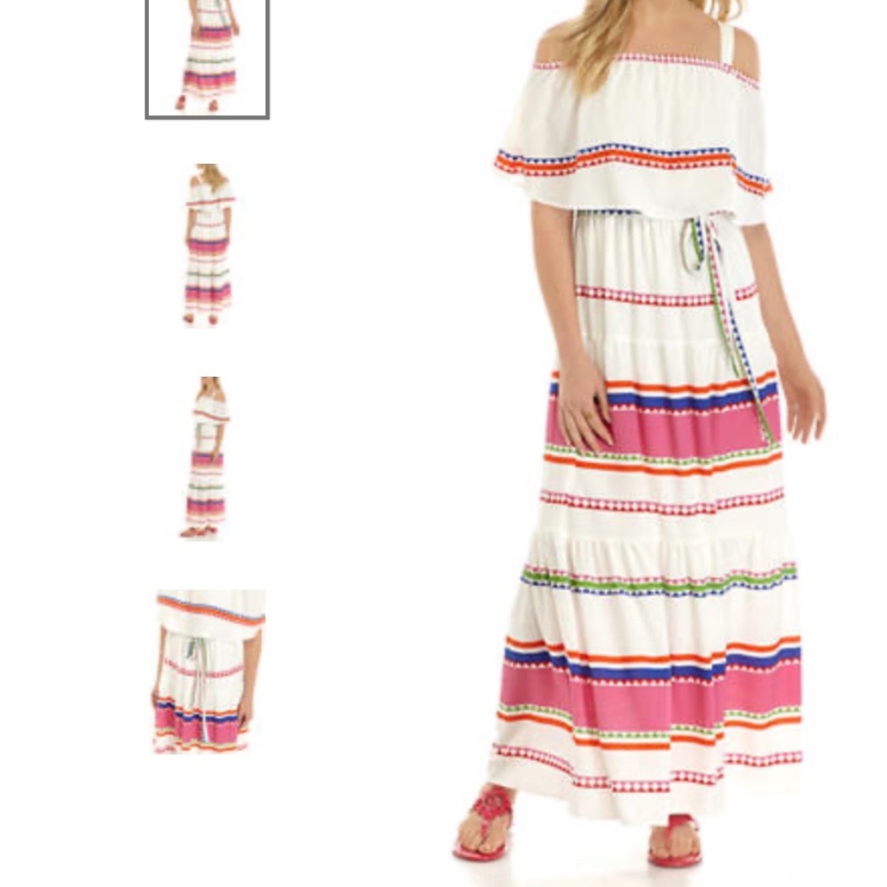 Women's Ruffle Off the Shoulder Maxi Dress